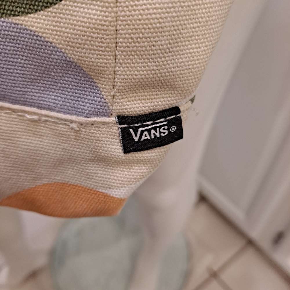 Vans Cream, Green, and Orange Crossbody Bag Off The Wall - Picture 4 of 11